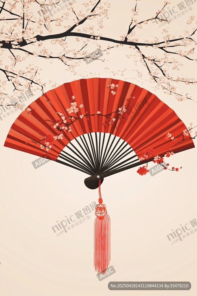 紅梅折扇 中式雅致風(fēng)情