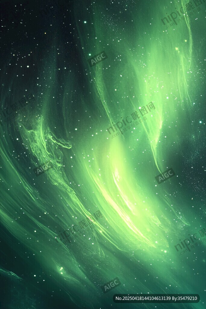夢幻極光星空背景圖