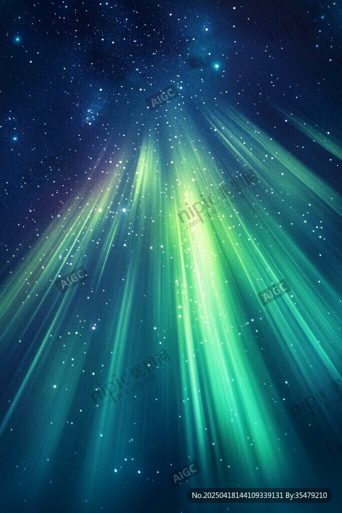 夢(mèng)幻極光星空背景圖