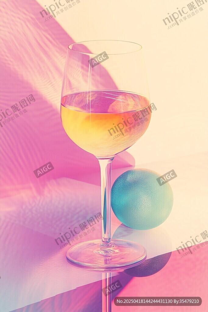 夢幻色調(diào)下的高腳杯飲品