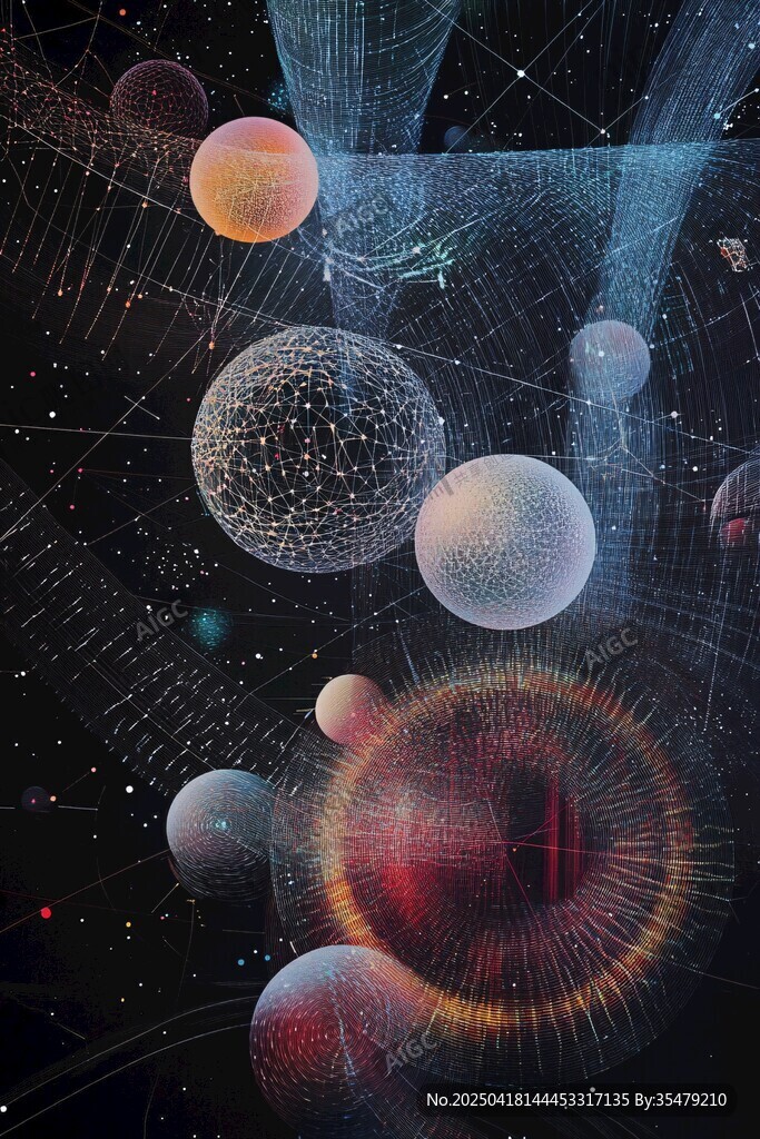 夢幻宇宙星球抽象藝術(shù)圖景