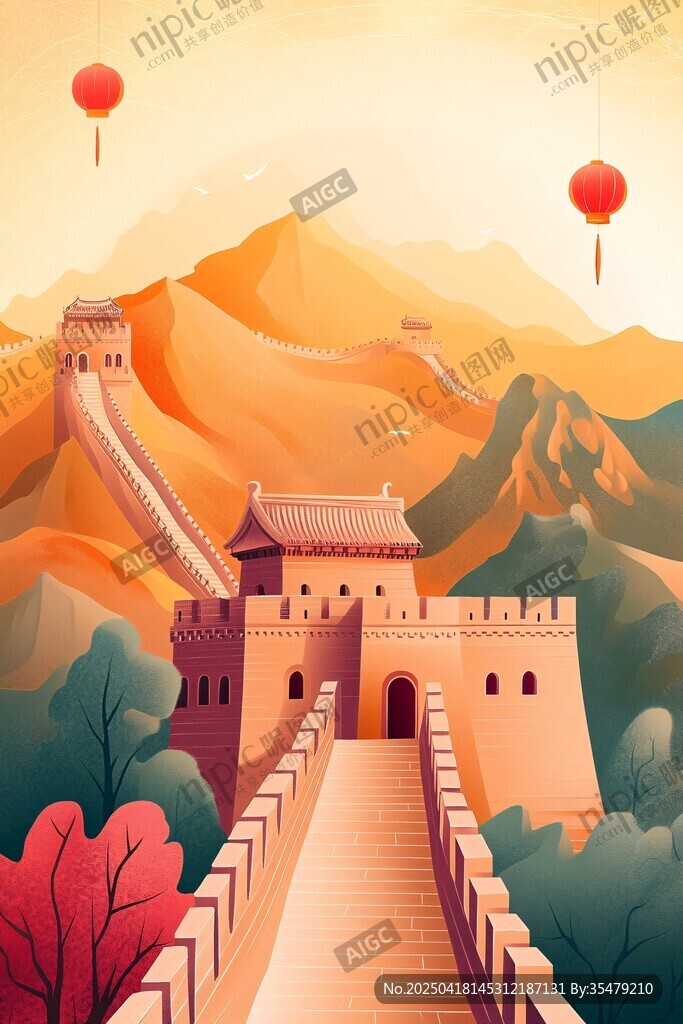 壯麗長(zhǎng)城風(fēng)景圖