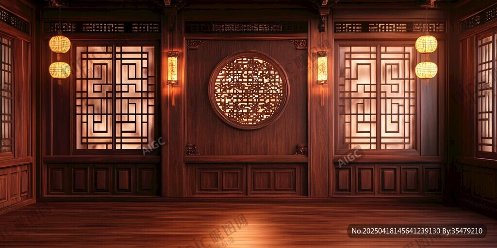 中式傳統(tǒng)典雅室內(nèi)空間場景