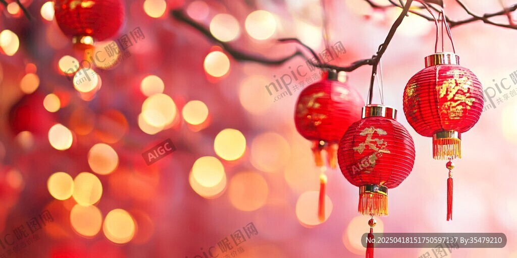 喜慶紅燈籠營造節日氛圍