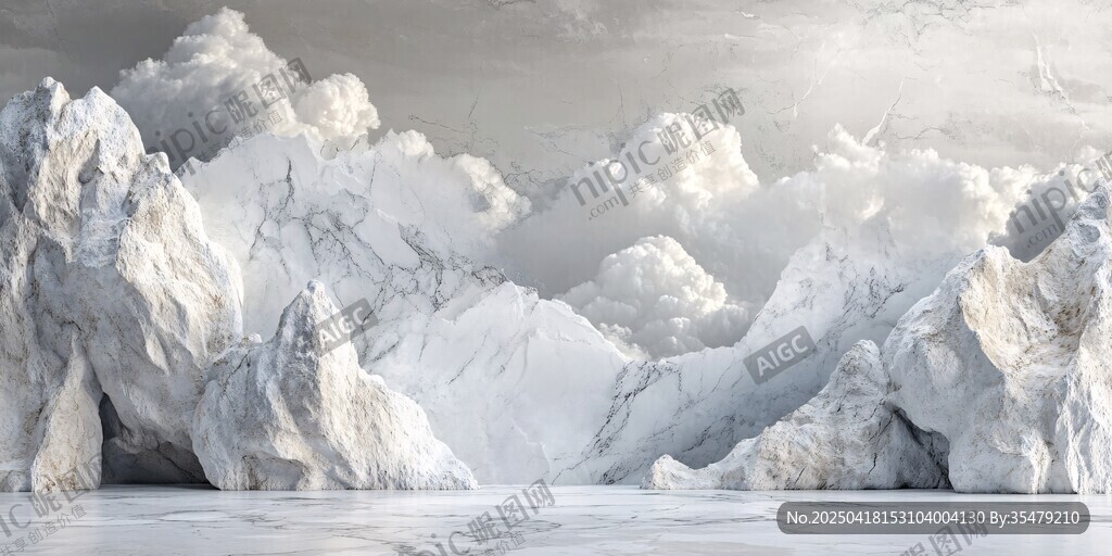 冰雪山巒壯麗景觀