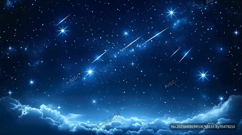 夢幻星空流星云海美景