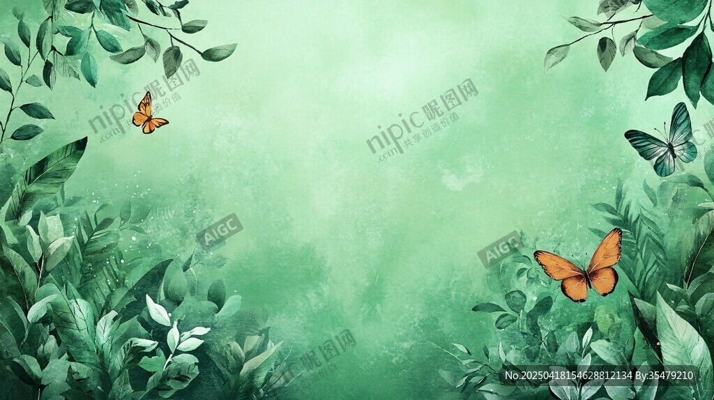 綠野蝶舞 自然清新夢(mèng)幻圖景
