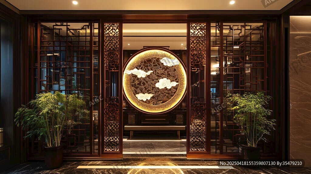 中式奢華玄關(guān) 盡顯典雅風(fēng)范