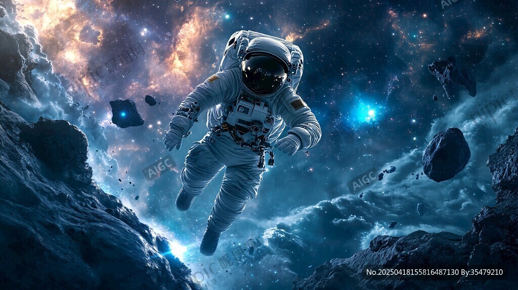 太空中遨游的宇航員