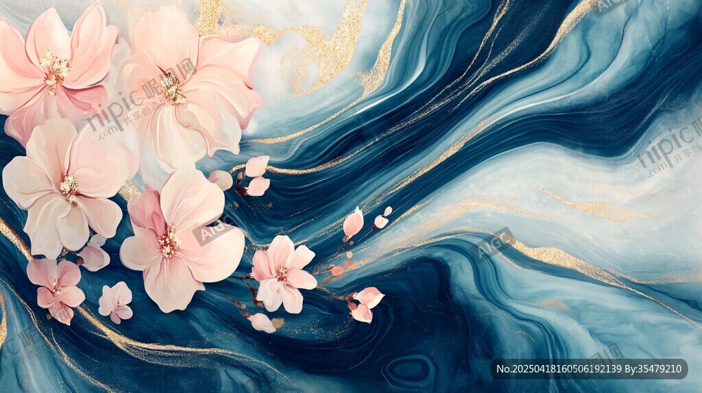 蓝调流彩间的烂漫樱花 蓝调流彩间的烂漫樱花