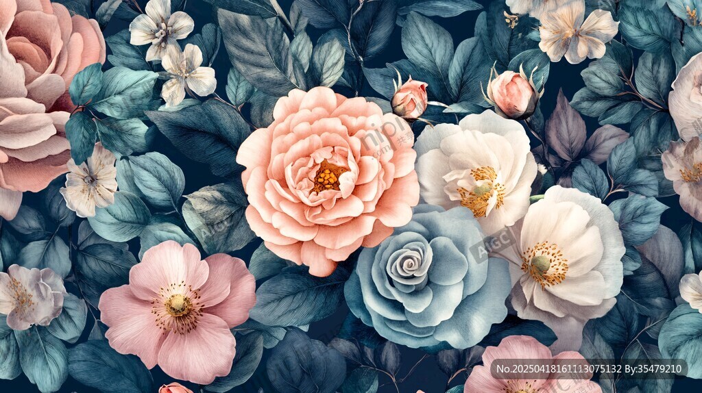 浪漫花卉圖案 清新自然風(fēng)