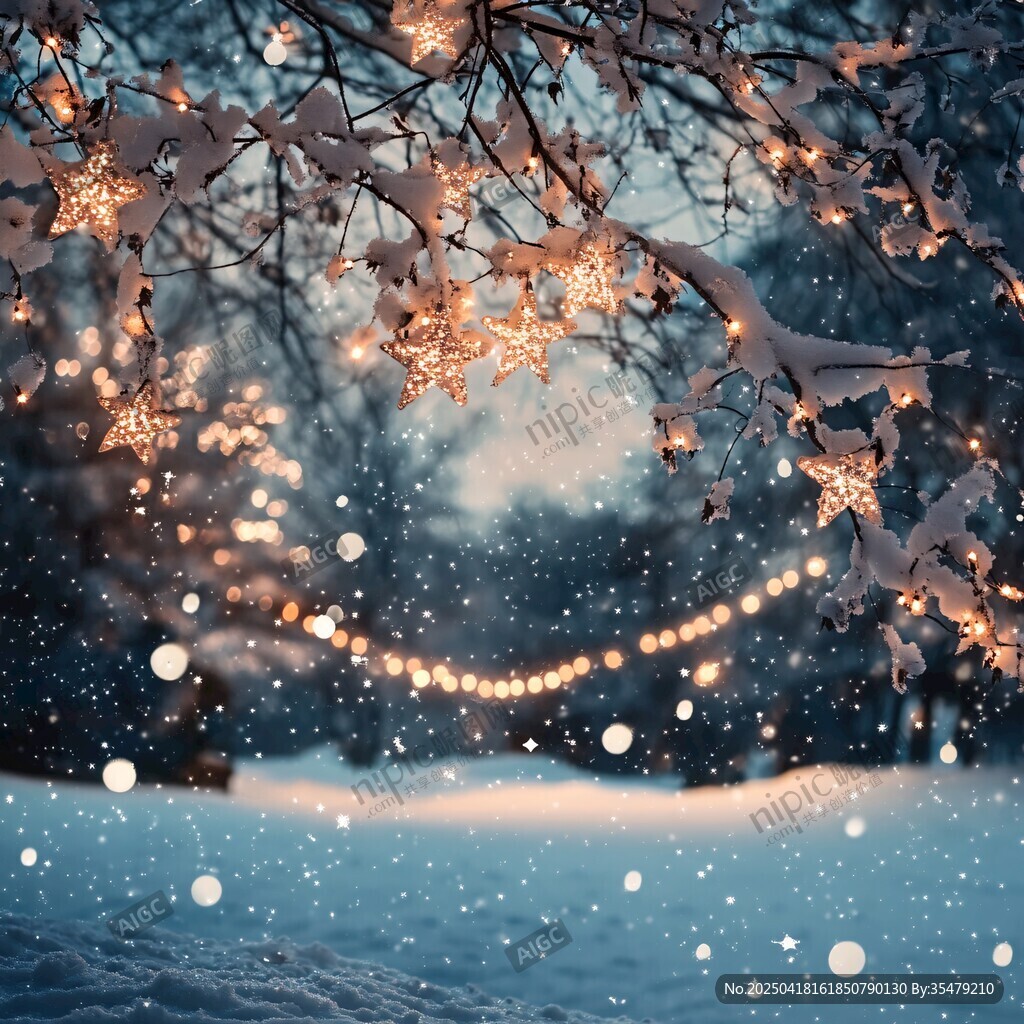 雪夜星星燈營(yíng)造夢(mèng)幻氛圍
