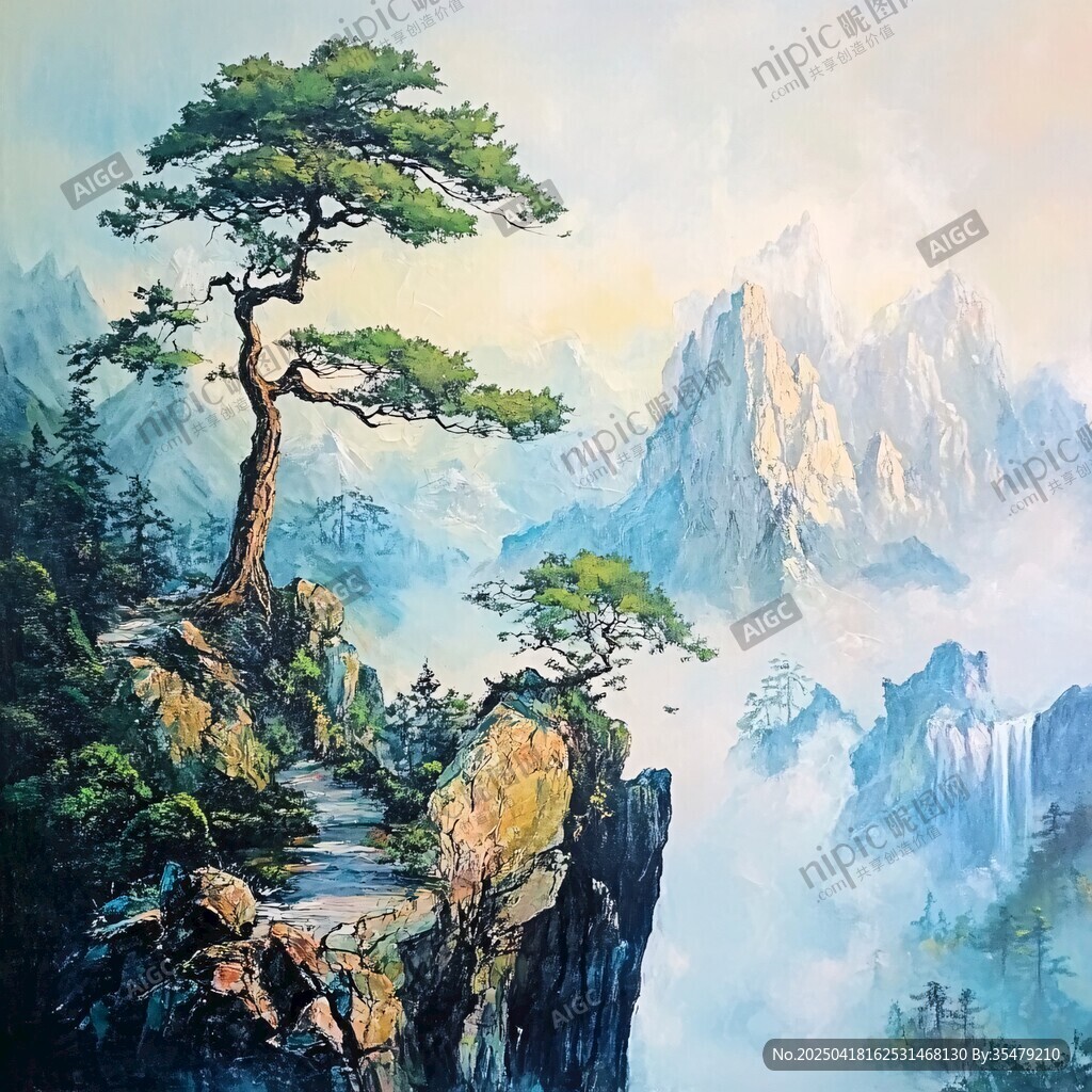 黃山迎客松 壯美山川景色