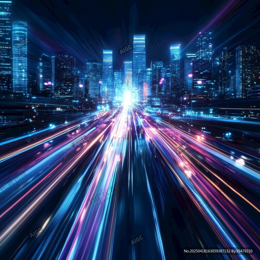 都市夜景車流光影魅力