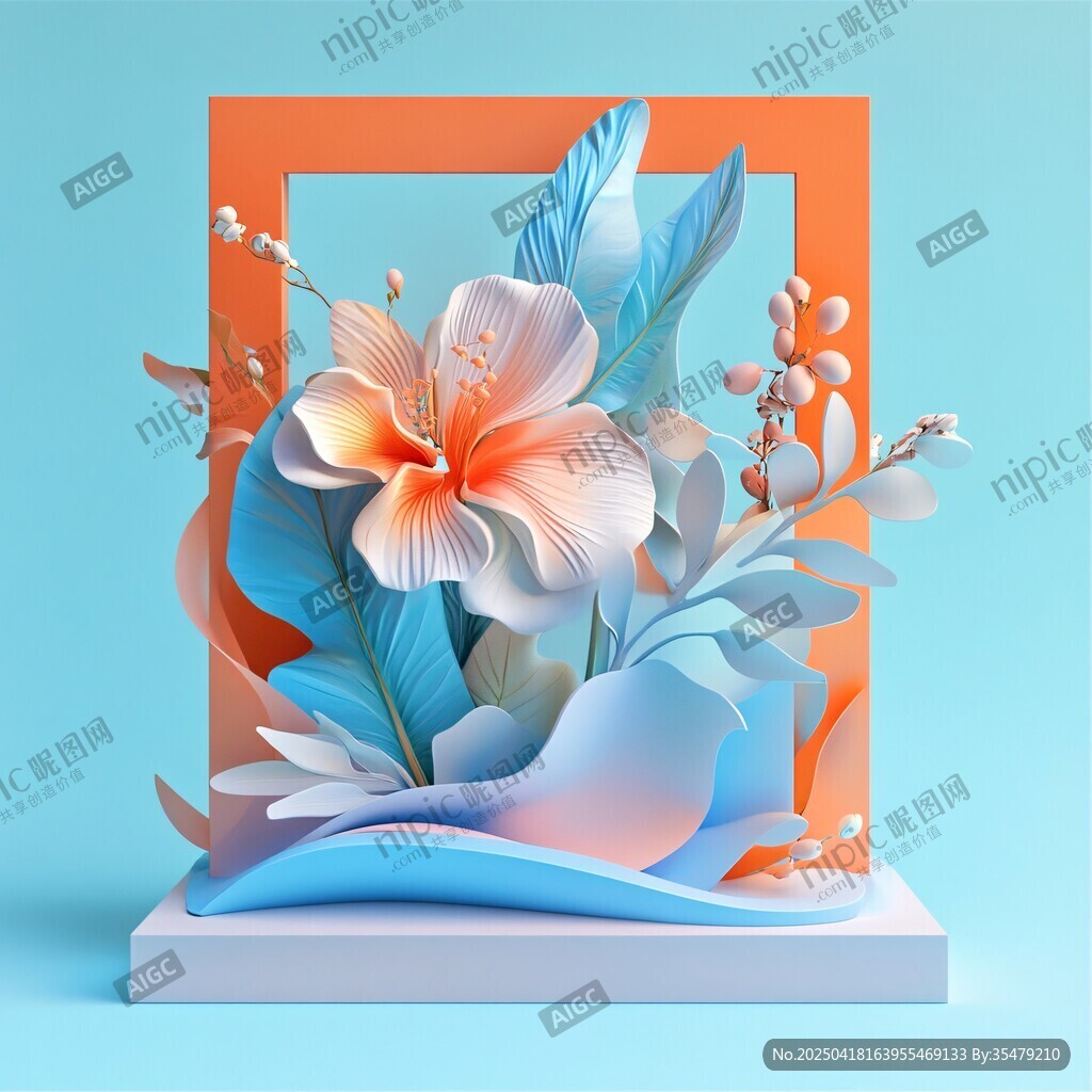立體紙藝花卉裝飾擺件