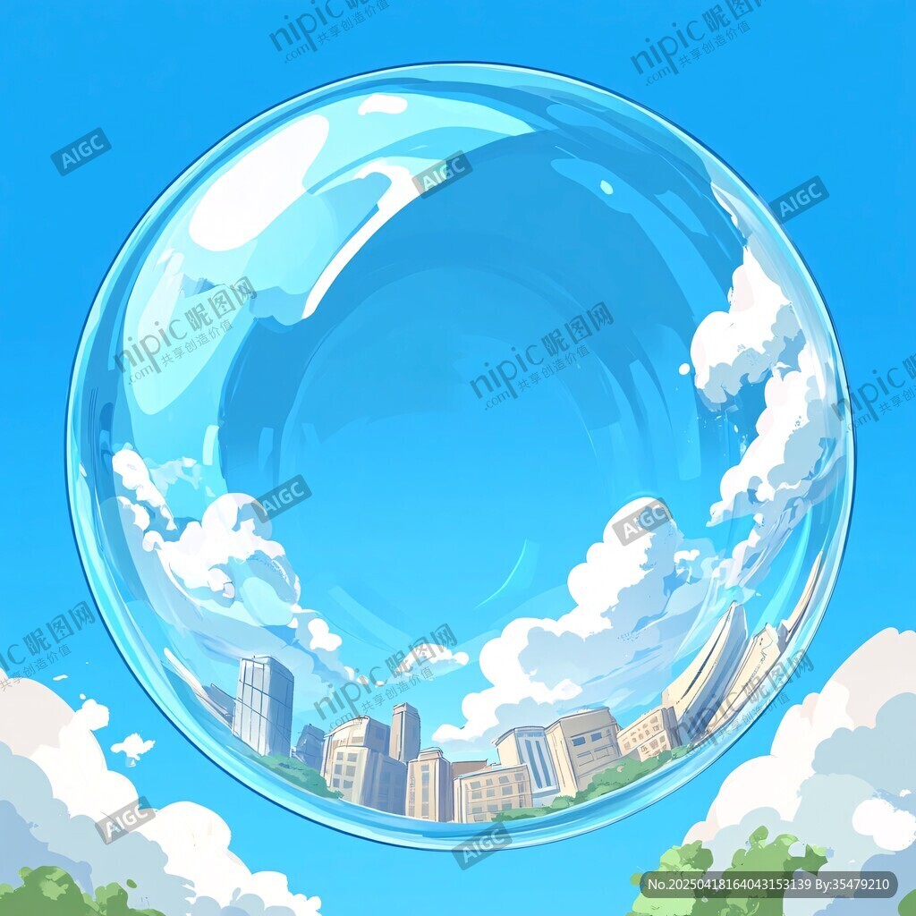 夢幻氣泡中的城市風(fēng)景