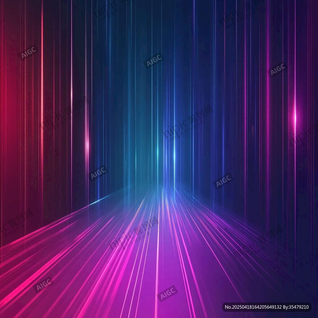 炫彩光線科幻感通道背景