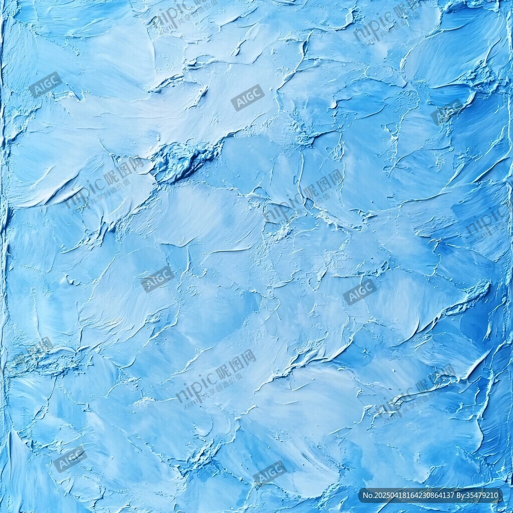 藍色立體紋理油畫背景
