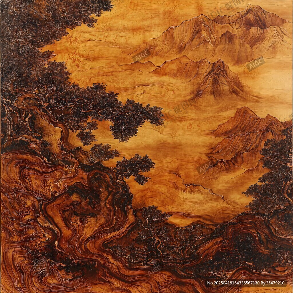 山水木雕藝術(shù)圖景