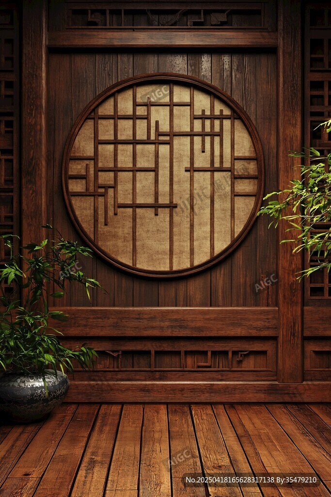 中式古典木質(zhì)門窗景致