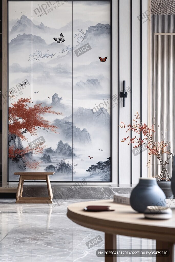 中式山水移門的雅致空間
