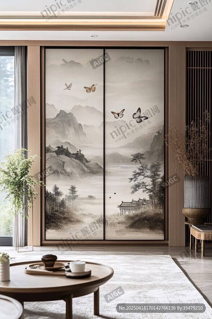 中式山水移門的雅致空間