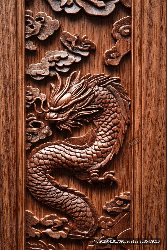 木雕祥龍圖