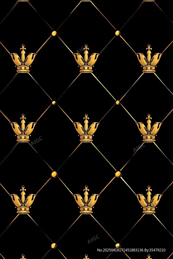 黑金皇冠幾何圖案背景
