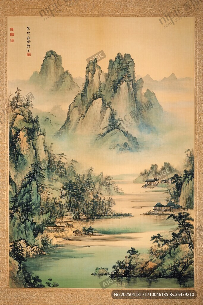 山水國畫景致