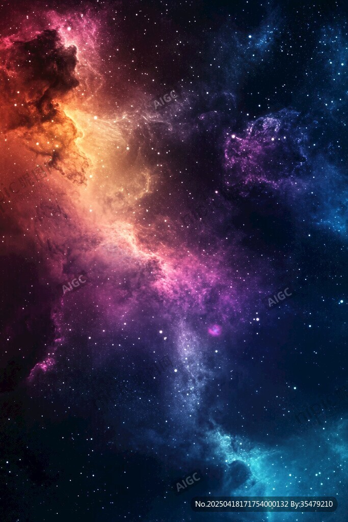 夢幻絢麗的深邃宇宙星空