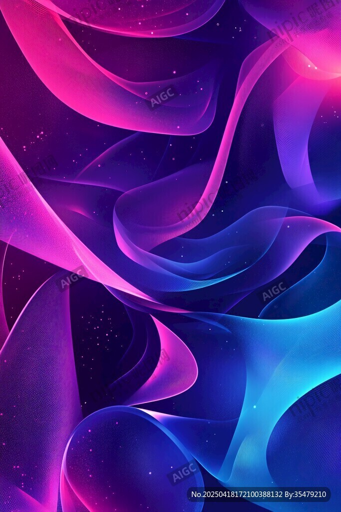 夢幻炫彩流動線條背景圖
