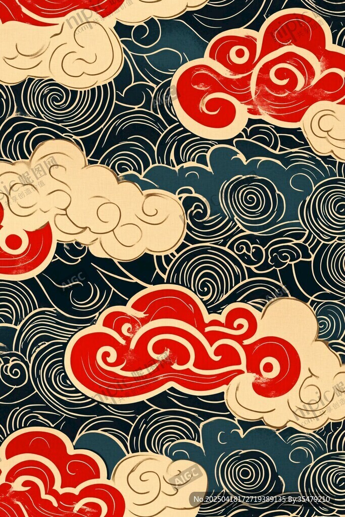 中式傳統(tǒng)祥云圖案背景