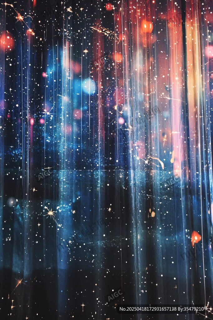 夢幻星河流光背景圖