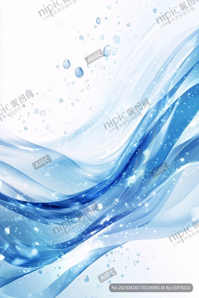 靈動(dòng)藍(lán)色水波背景圖
