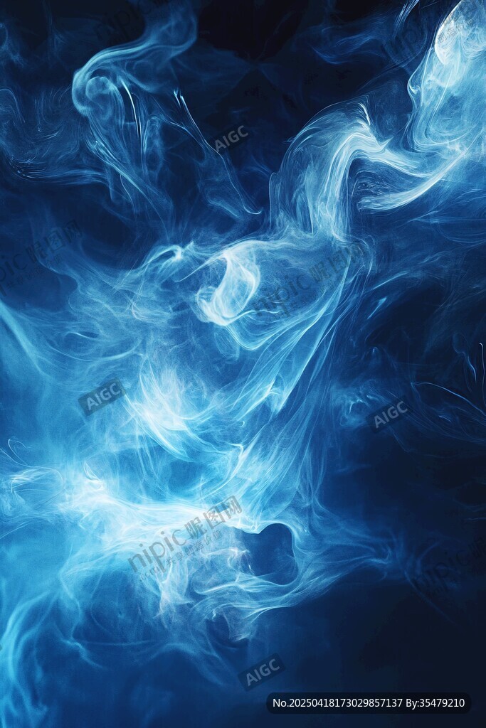 夢(mèng)幻藍(lán)色煙霧特效背景