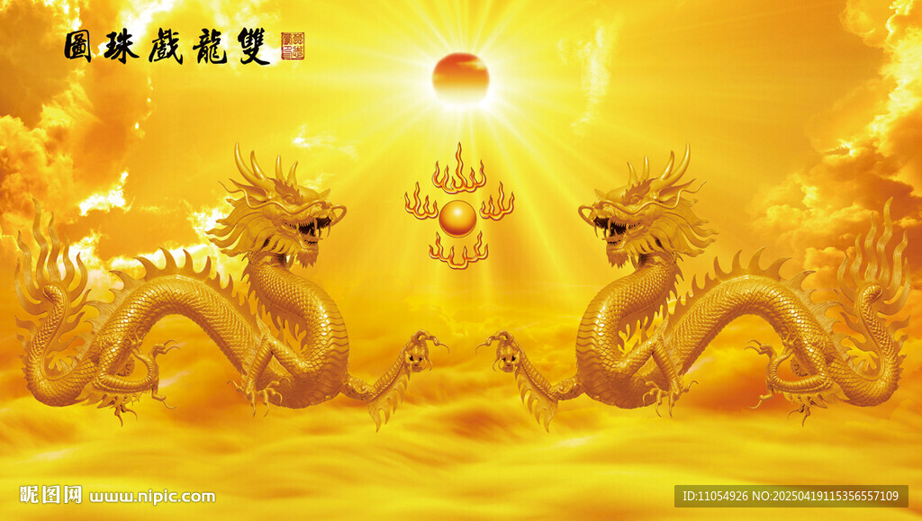 金龍 雙龍圖