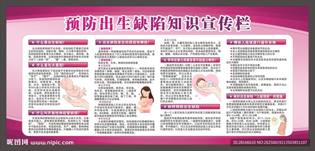 預(yù)防出生缺陷宣傳欄