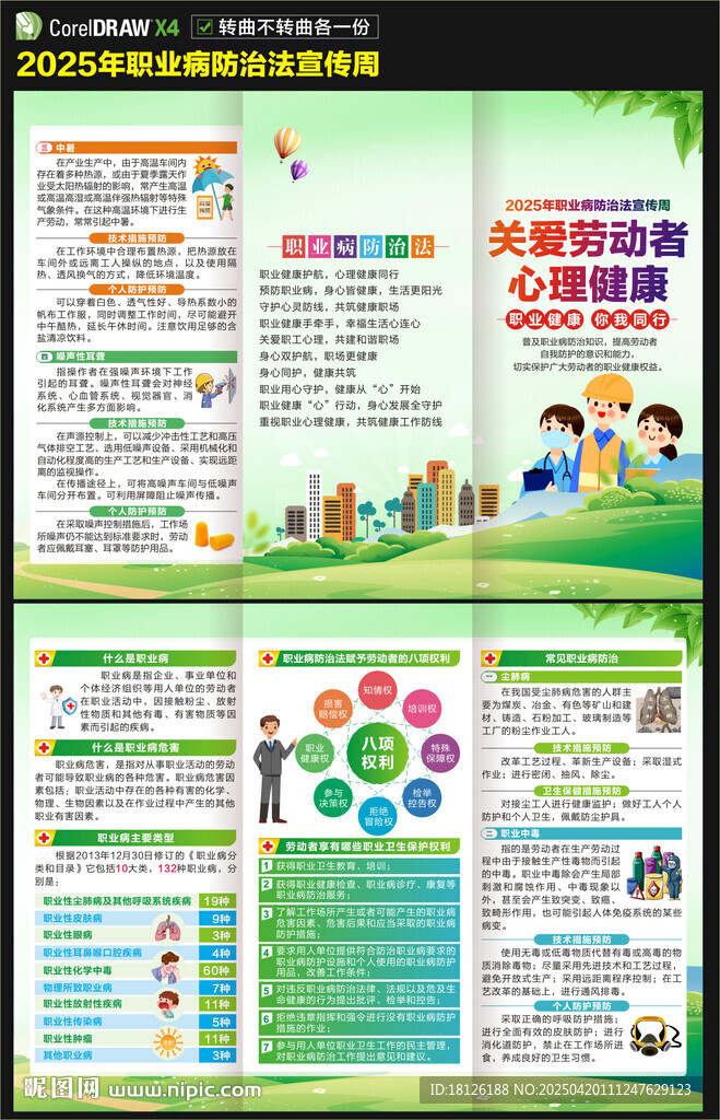 職業病三折頁