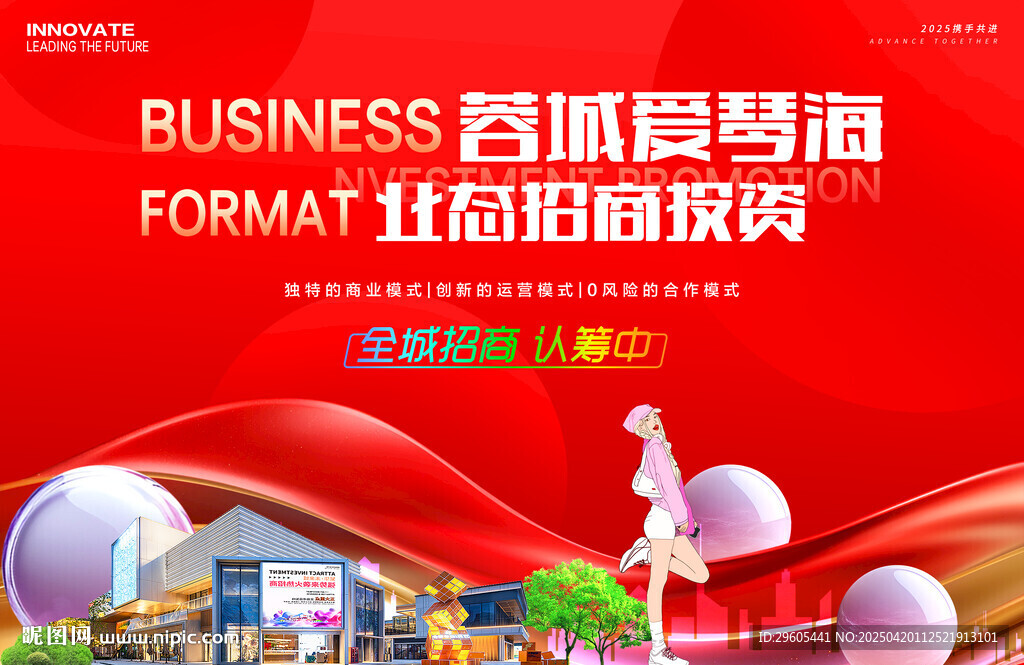 商場(chǎng)招商招租投資展板
