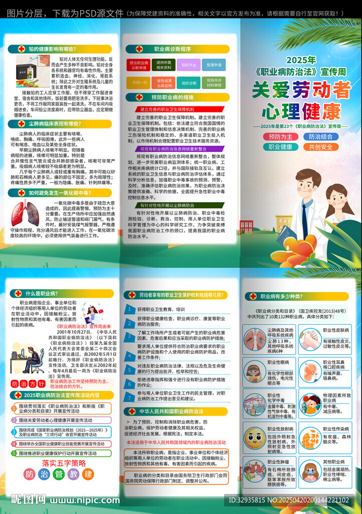 2025職業(yè)病防治法宣傳三折頁