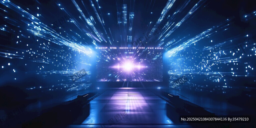 科技感舞臺光影夢幻場景