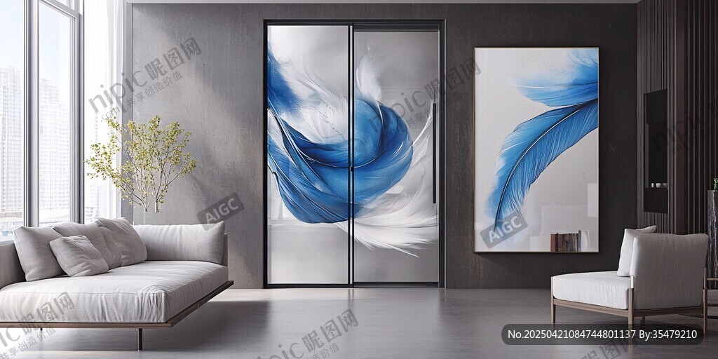 現(xiàn)代簡約風(fēng)客廳裝飾畫展示