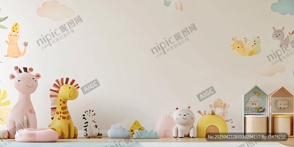 童趣墻面裝飾 可愛動物擺件