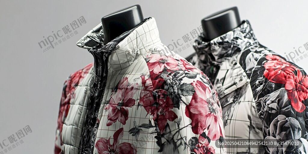 印花羽絨服展示