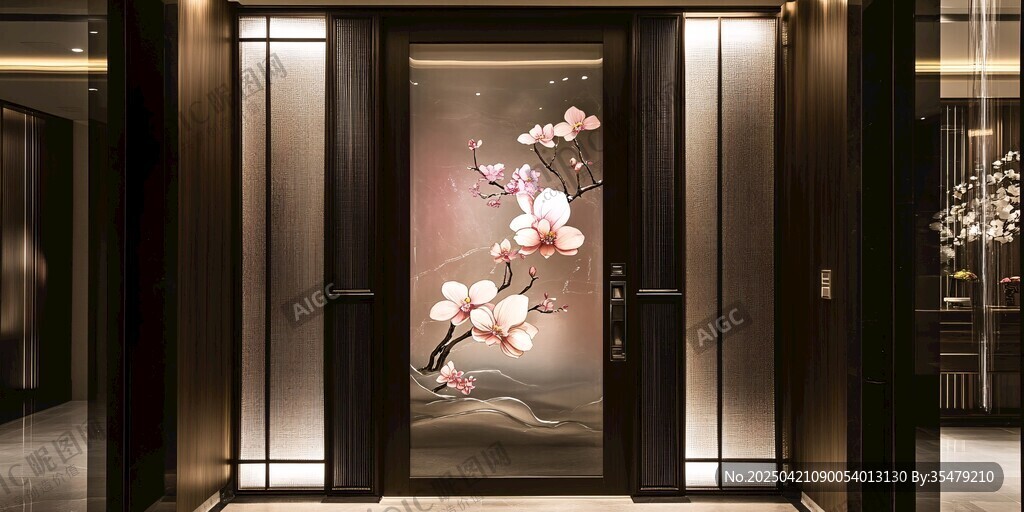 中式繁花入戶門 典雅之美