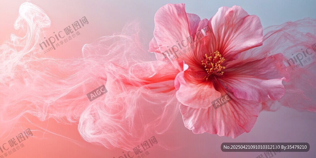 夢(mèng)幻粉色花朵綻放瞬間
