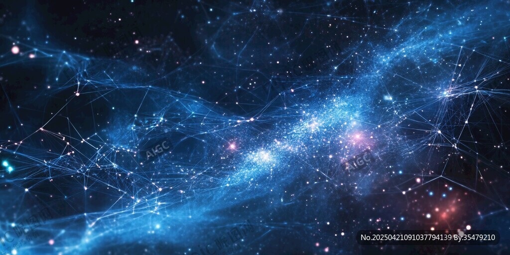 夢幻星空網絡交織圖景