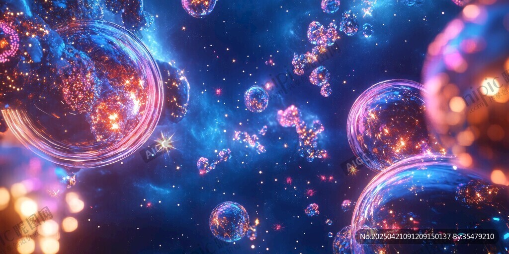 夢幻炫彩宇宙氣泡世界
