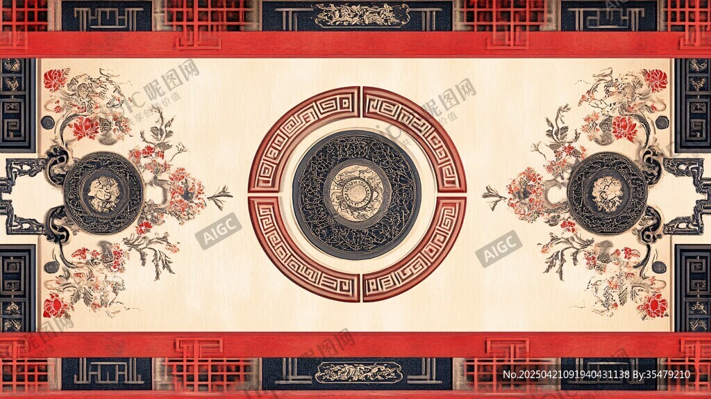 中式傳統(tǒng)地毯圖案設(shè)計(jì)