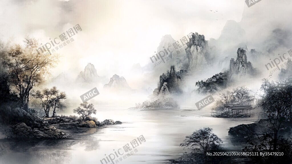 水墨山水間的靜謐風(fēng)光